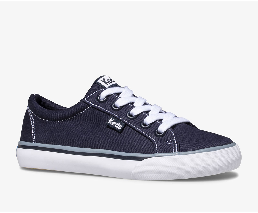 Kids Keds Sneakers - Jump Kick Canvas - Navy - 6891-OZJVA